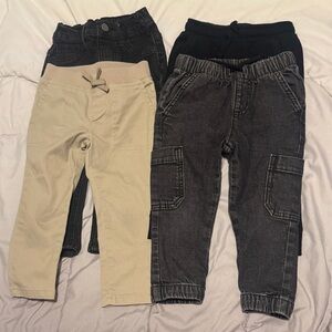 4 pairs Stylish Kids Bottoms Set - Black and Tan